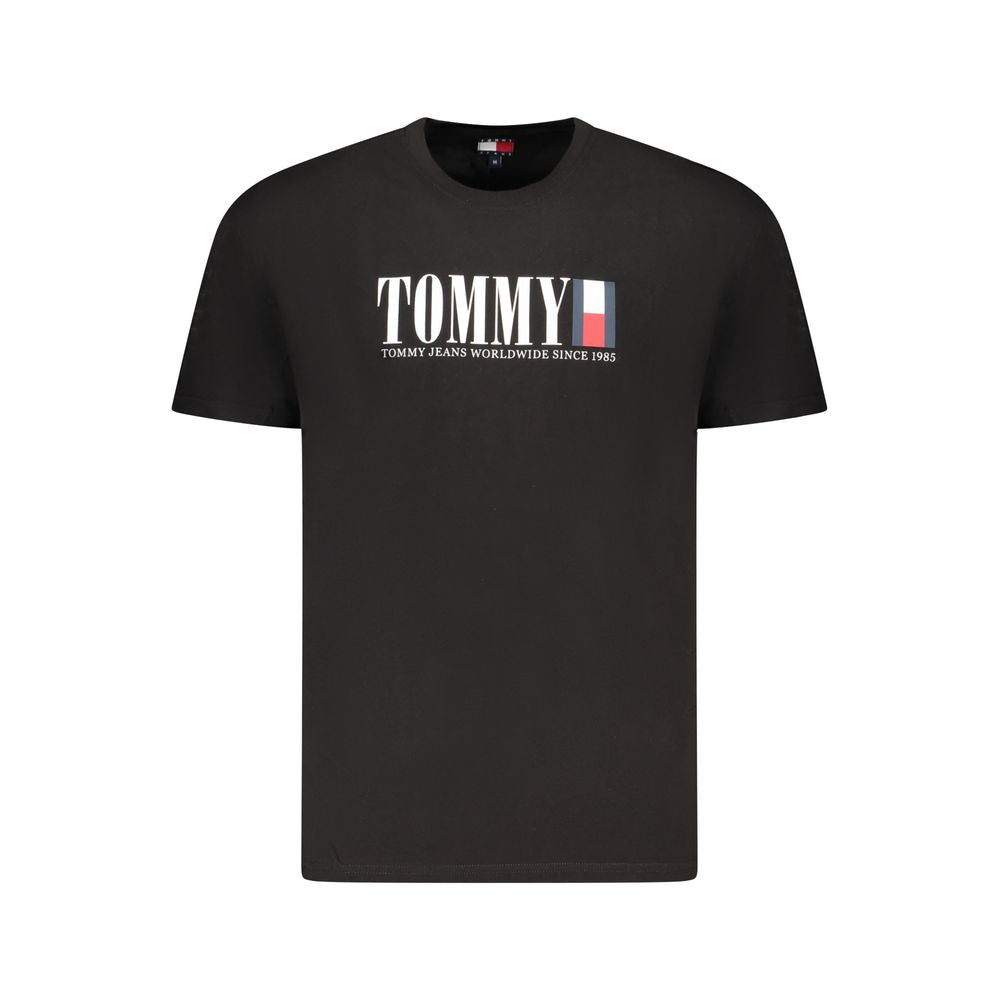Tommy Hilfiger Schwarzes T-Shirt aus Baumwolle