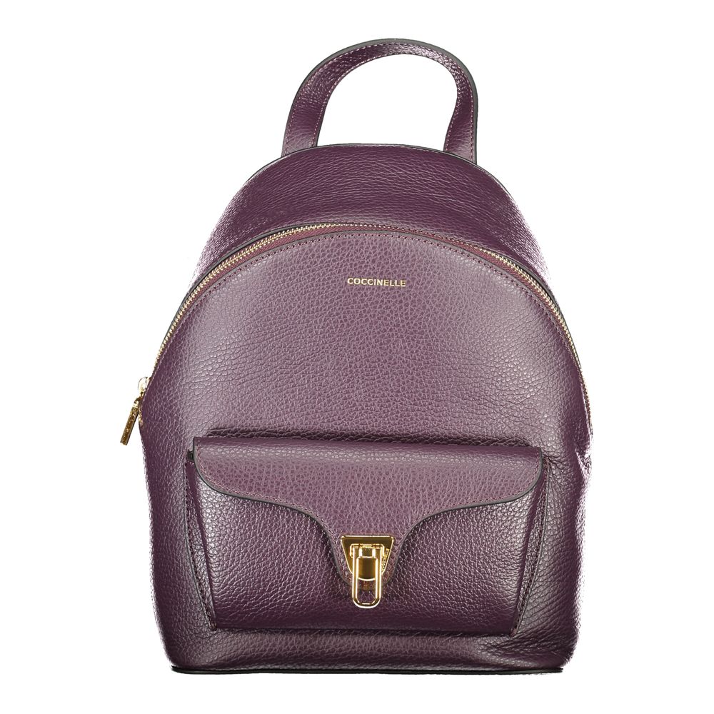 Coccinelle Lila Lederrucksack