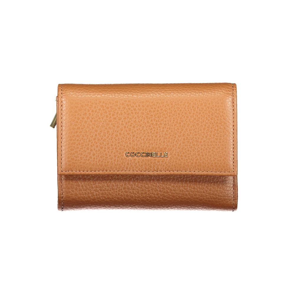 Coccinelle Braunes Leder Portemonnaie