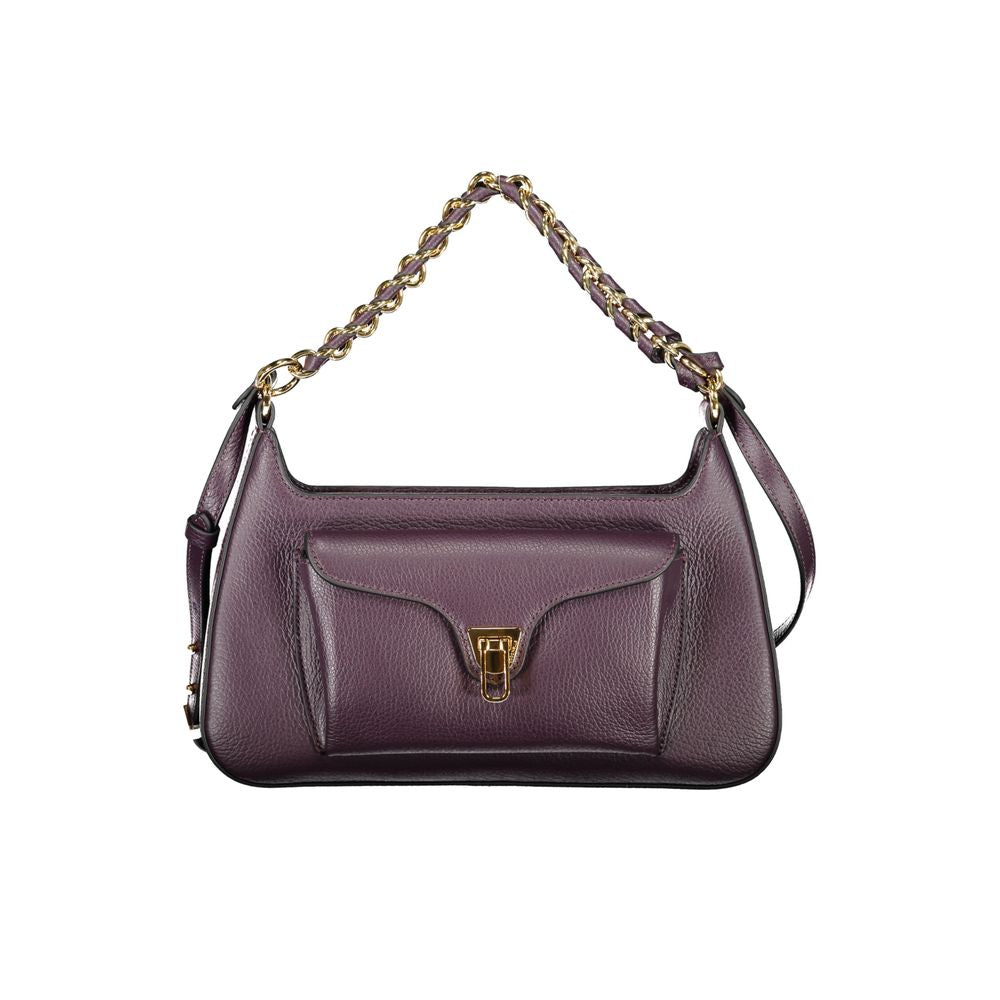 Coccinelle Lila Lederhandtasche