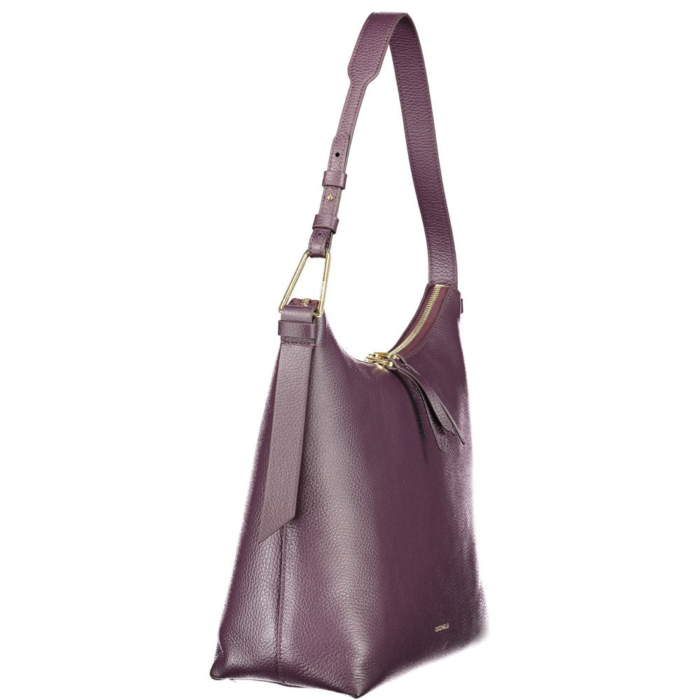 Coccinelle Lila Lederhandtasche
