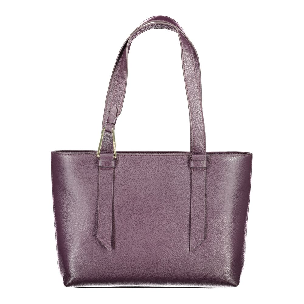 Coccinelle Lila Lederhandtasche