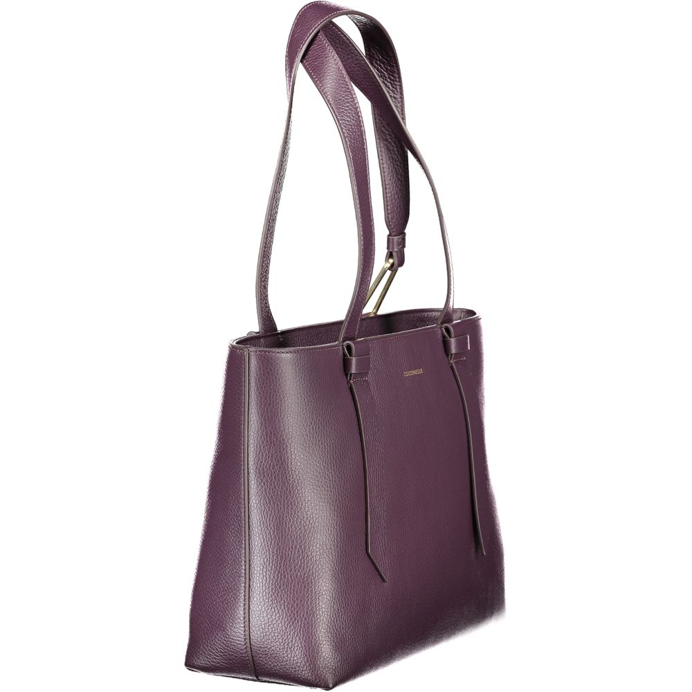 Coccinelle Lila Lederhandtasche