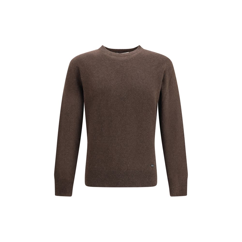 Brooksfield Braunes Alpaka-Sweatshirt aus Vicugna Pacos-Wolle