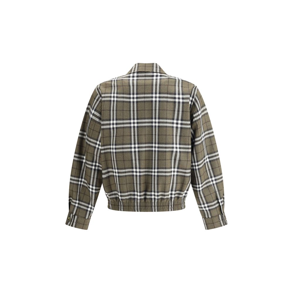 Burberry Karomuster Wolle Harrington Jacke