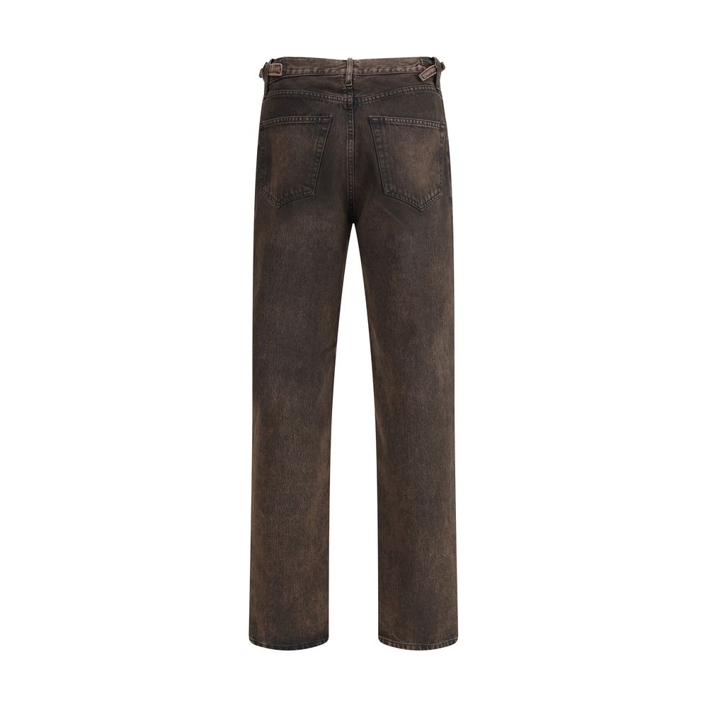 Haikure Braune Baumwoll-Jeans mit Relaxed Fit