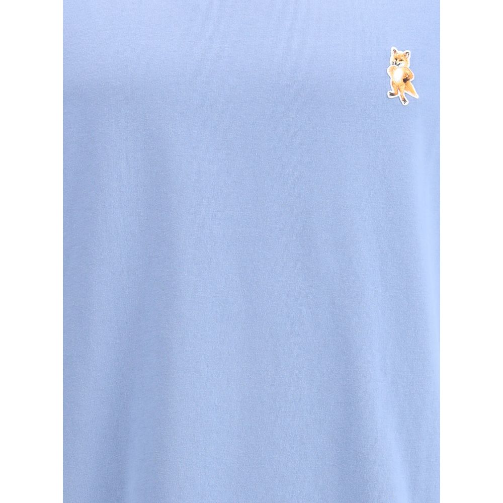 Maison Kitsuné Hellblaues Baumwoll-T-Shirt