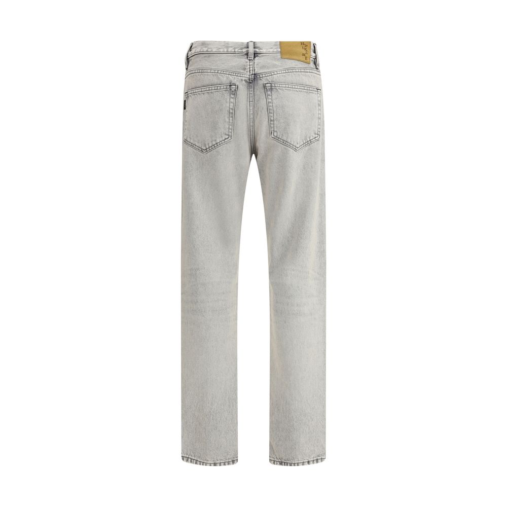 Haikure Hellblaue Baumwoll-Jeans mit geradem Bein