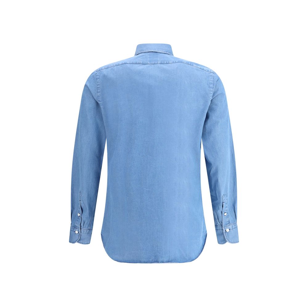 Finamore Blaues Jeanshemd