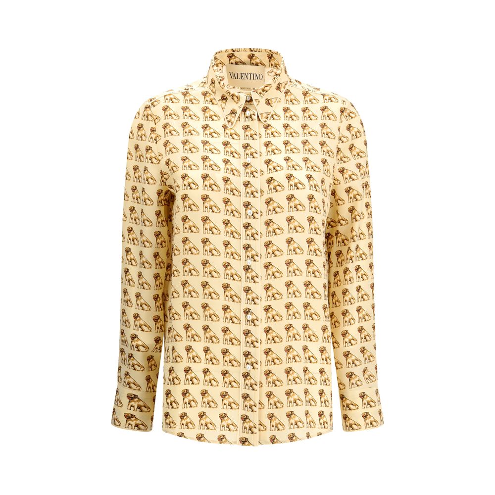 Valentino Hemd | Muster | Crepe De Chine Petit C