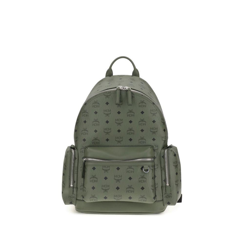 MCM Grüner Stoffrucksack