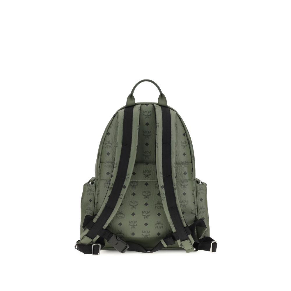MCM Grüner Stoffrucksack