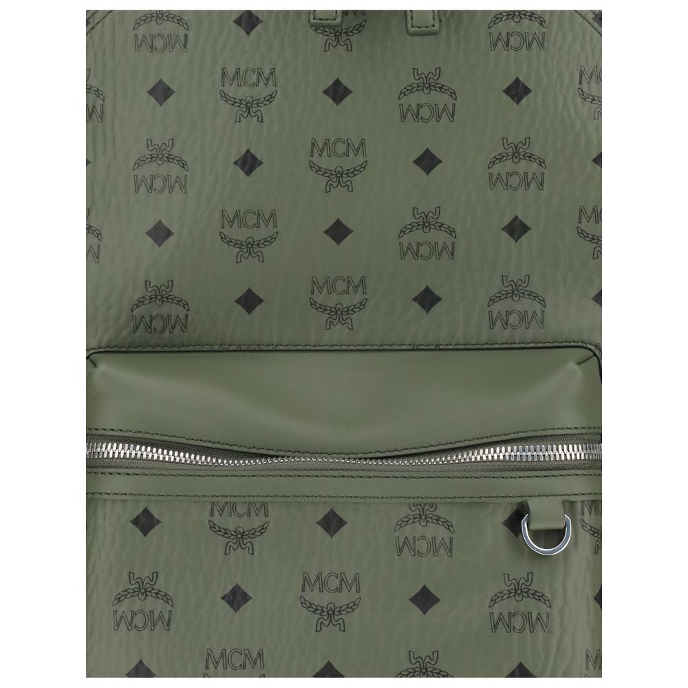 MCM Grüner Stoffrucksack