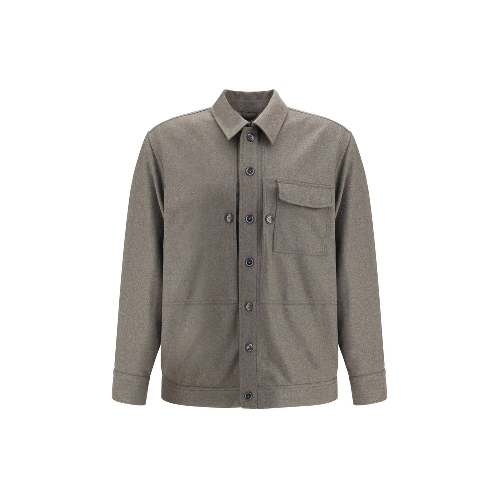 Brioni Eleganter Wollmantel in Grau