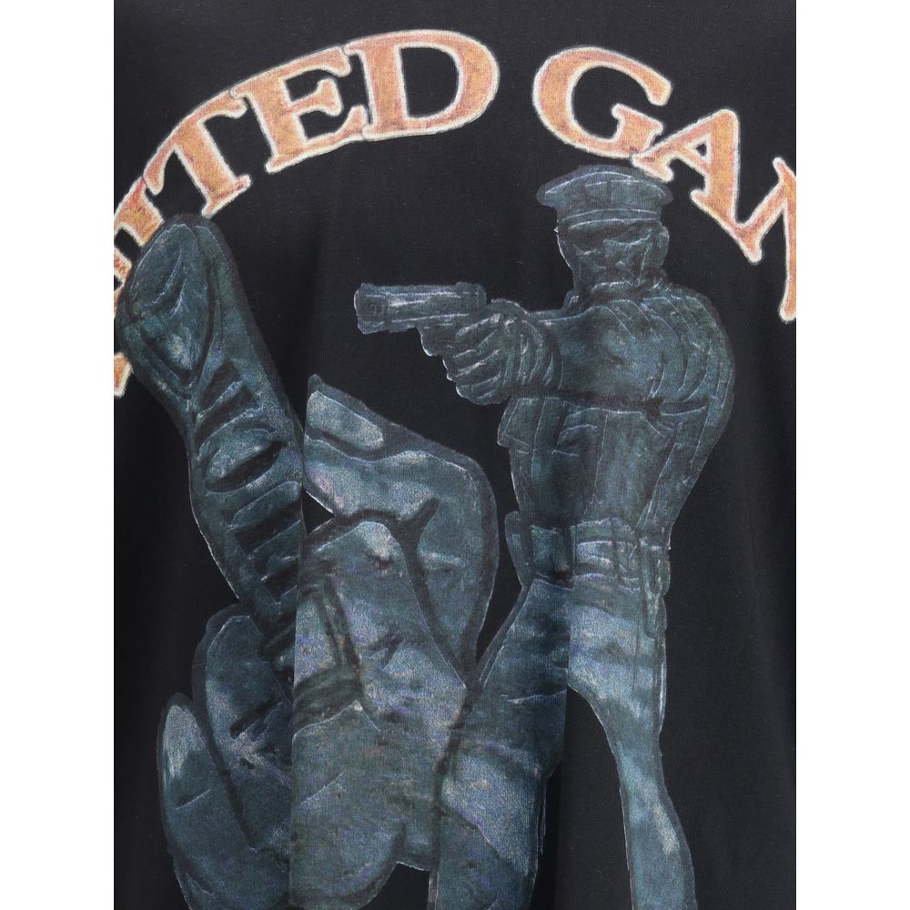 PDF Channel Schwarzes Baumwoll-T-Shirt