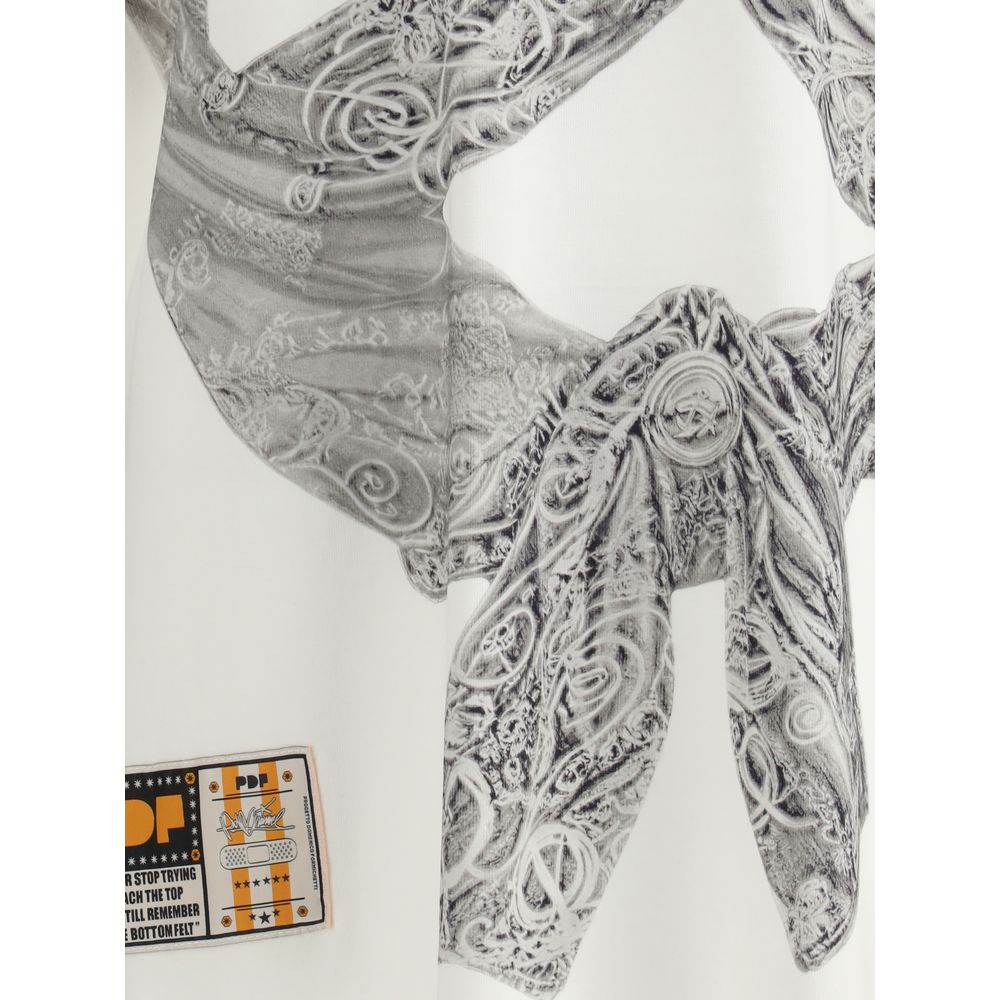 PDF Channel Baumwoll-T-Shirt in Creme