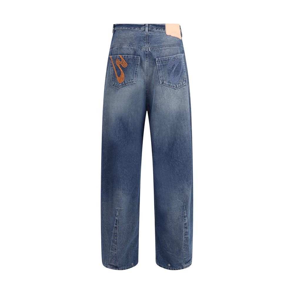 PDF Channel Bequeme Jeans aus Baumwolle in Blau