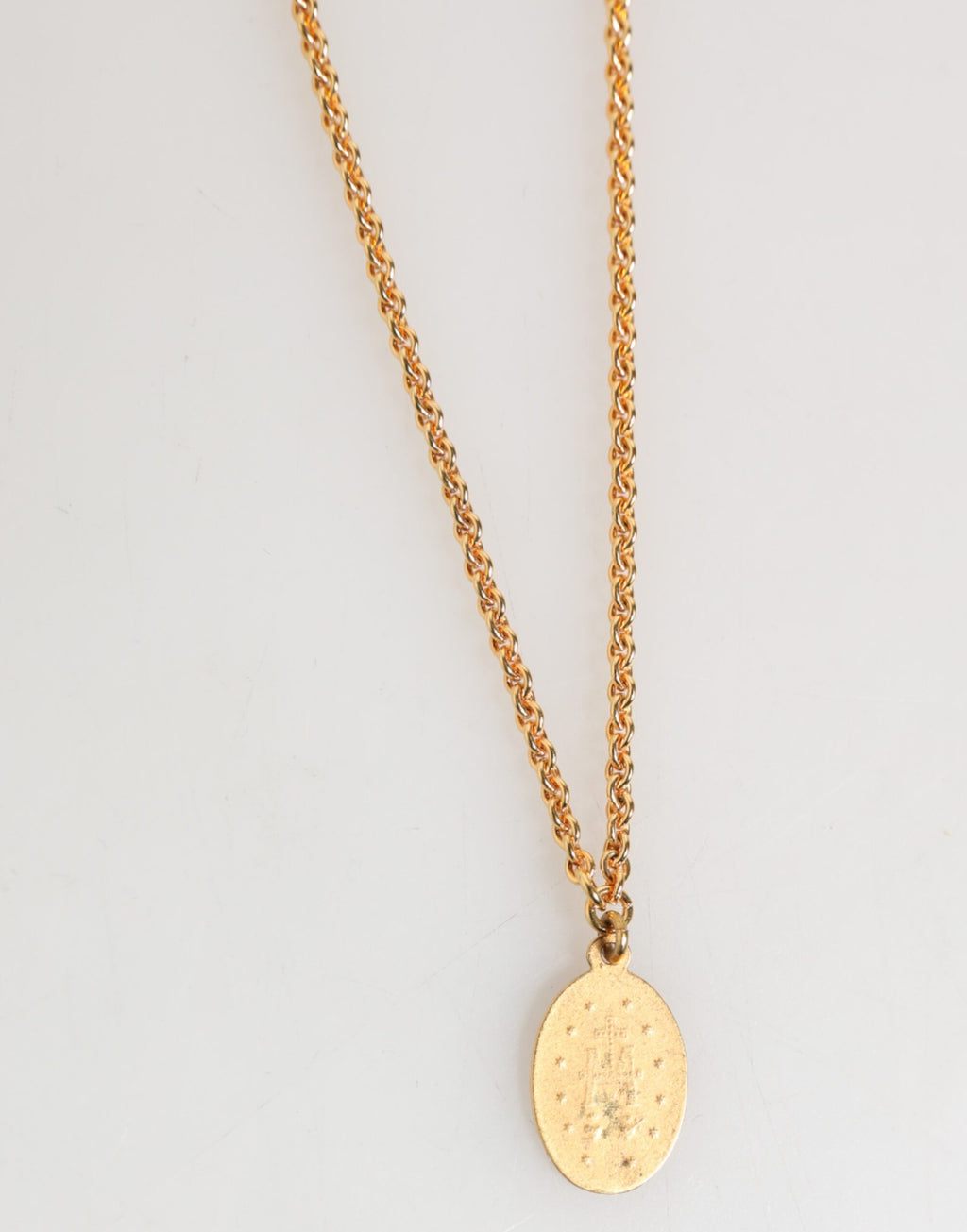 Dolce & Gabbana Gold Medaillon Metall Kette Charme Männer Anhänger Halskette