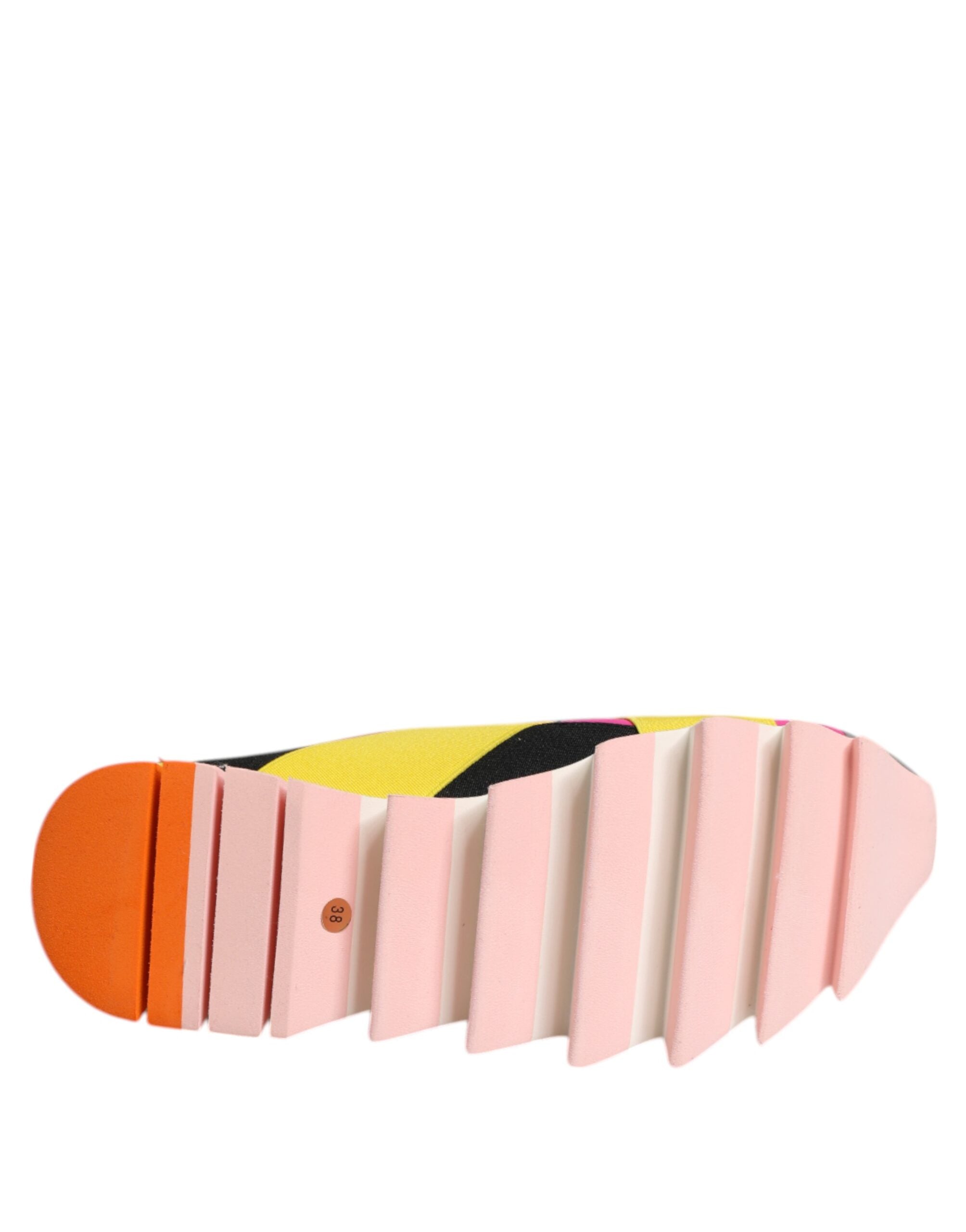 Dolce & Gabbana Multicolor Neopren Elastic Ibiza Turnschuhe Schuhe