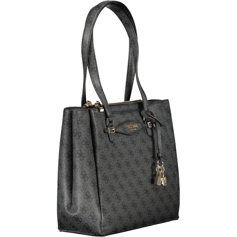 Guess Jeans Schwarze Polyethylen-Handtasche