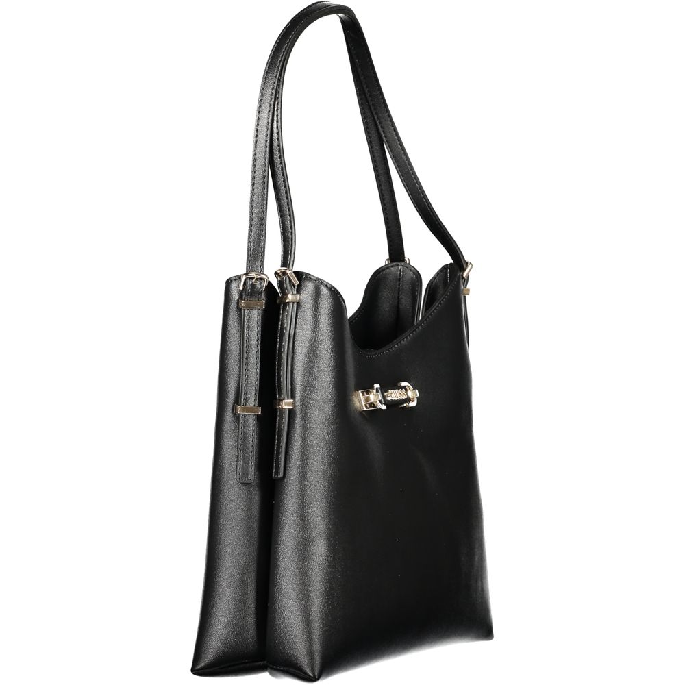 Guess Jeans Schwarze Polyethylen-Handtasche