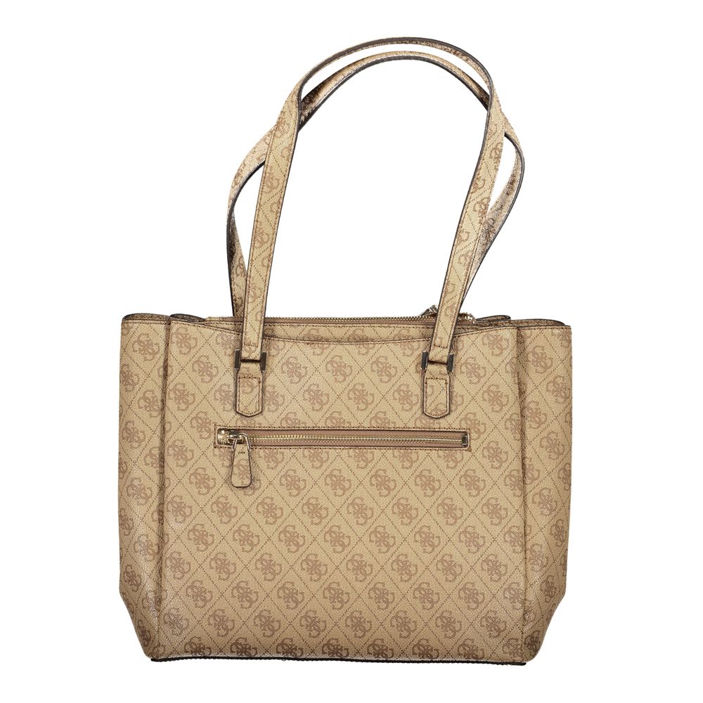 Guess Jeans Beige Polyethylen Handtasche