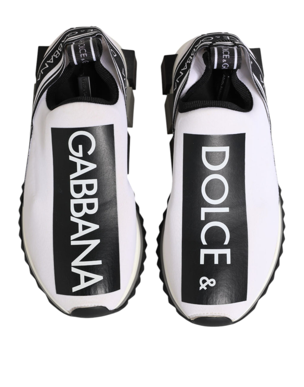 Dolce & Gabbana Schwarz Weiß Slip On Sorrento Sneakers Schuhe