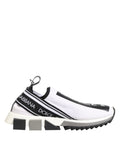 Dolce & Gabbana Black White Slip On Sorrento Sneakers Shoes