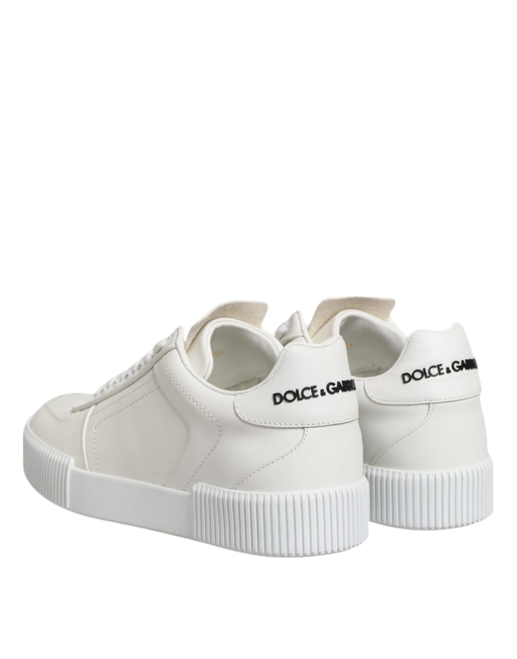 Dolce & Gabbana Weiß Miami Leder Low Top Turnschuhe Schuhe