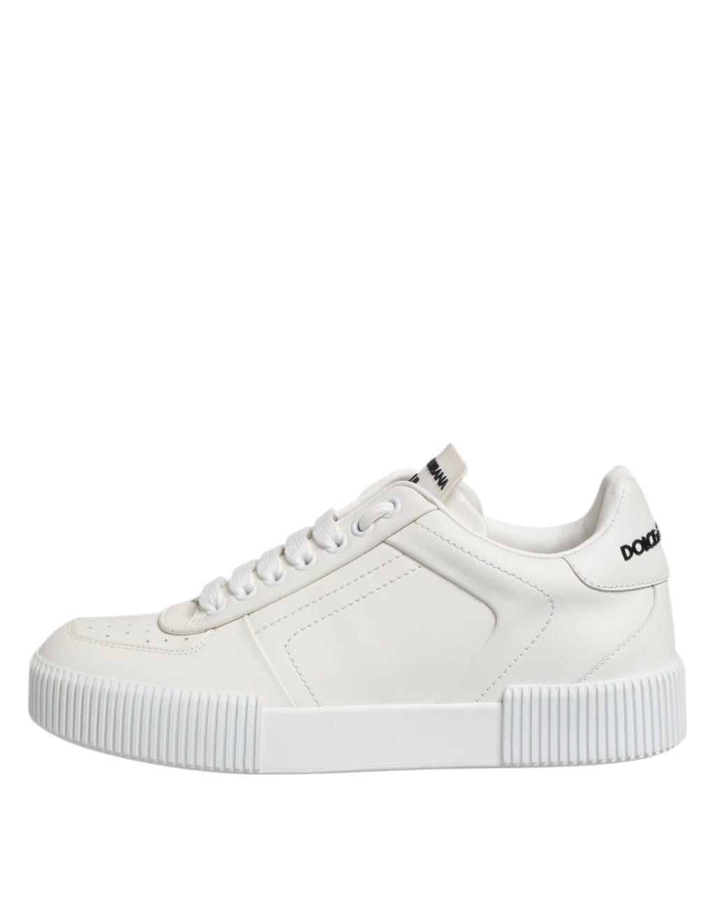Dolce & Gabbana Weiß Miami Leder Low Top Turnschuhe Schuhe