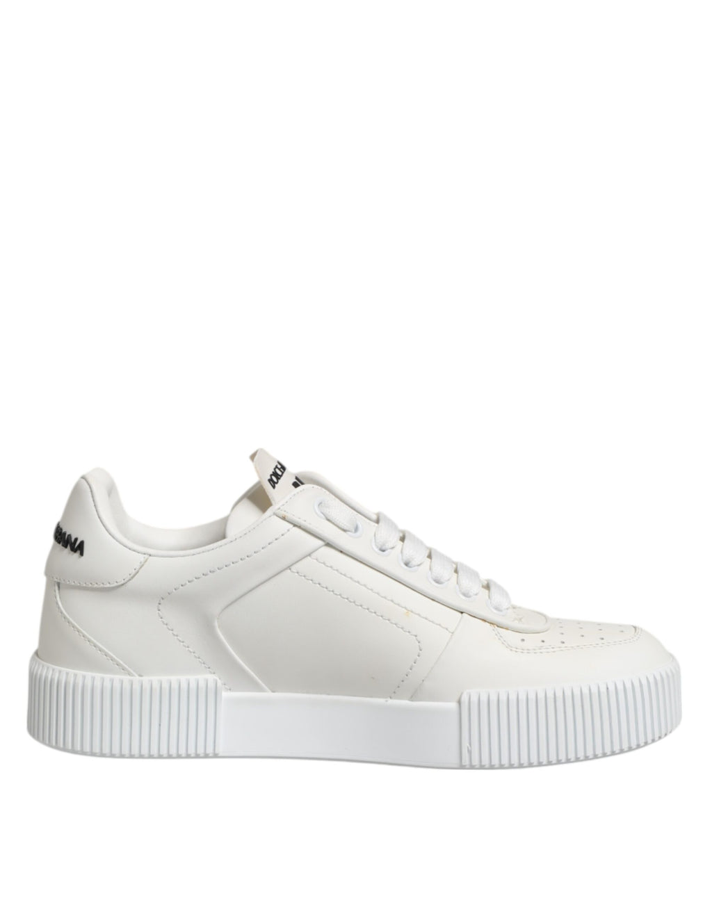 Dolce & Gabbana Weiß Miami Leder Low Top Turnschuhe Schuhe