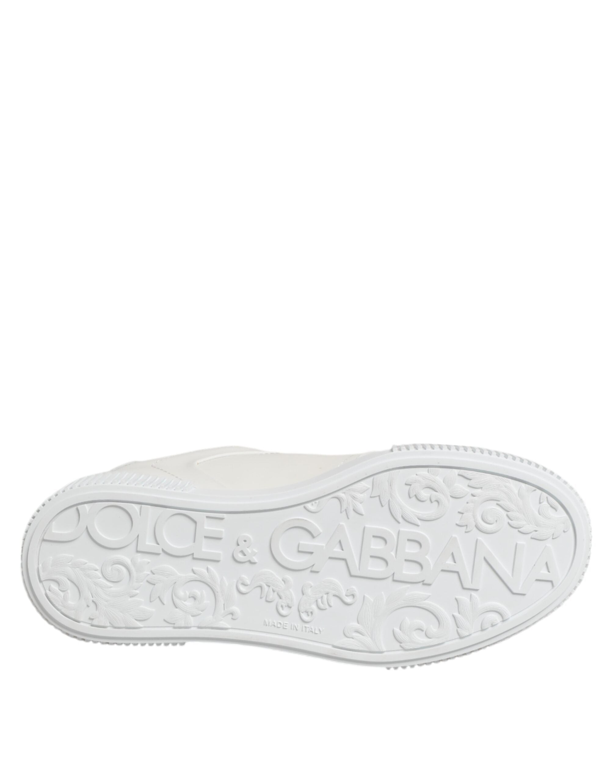 Dolce & Gabbana Weiß Miami Leder Low Top Turnschuhe Schuhe