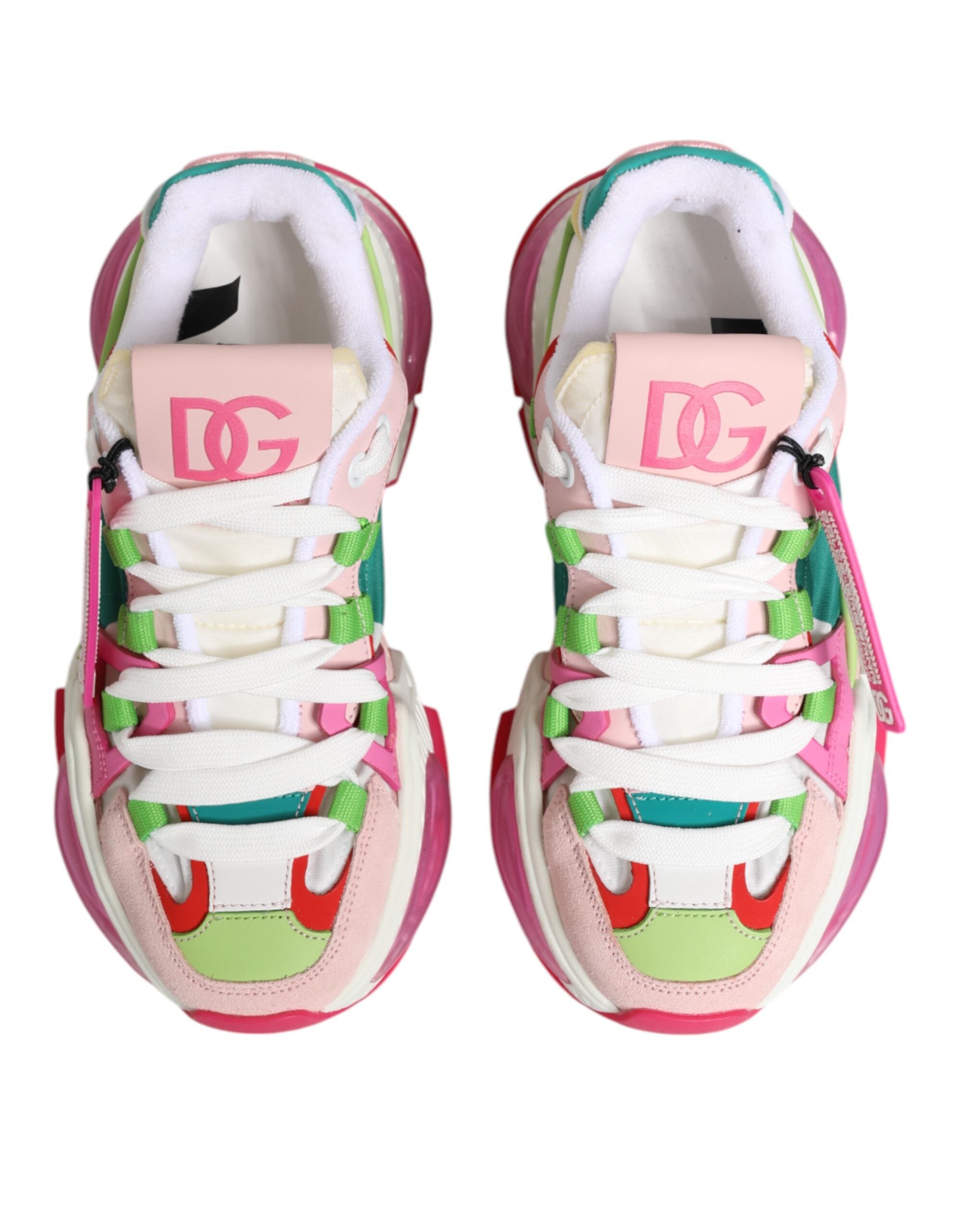 Dolce & Gabbana Multicolor Leder Airmaster Low Top Sneaker Schuhe
