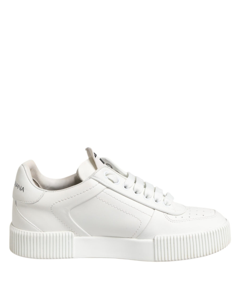 Dolce & Gabbana Weiß Miami Leder Low Top Turnschuhe Schuhe