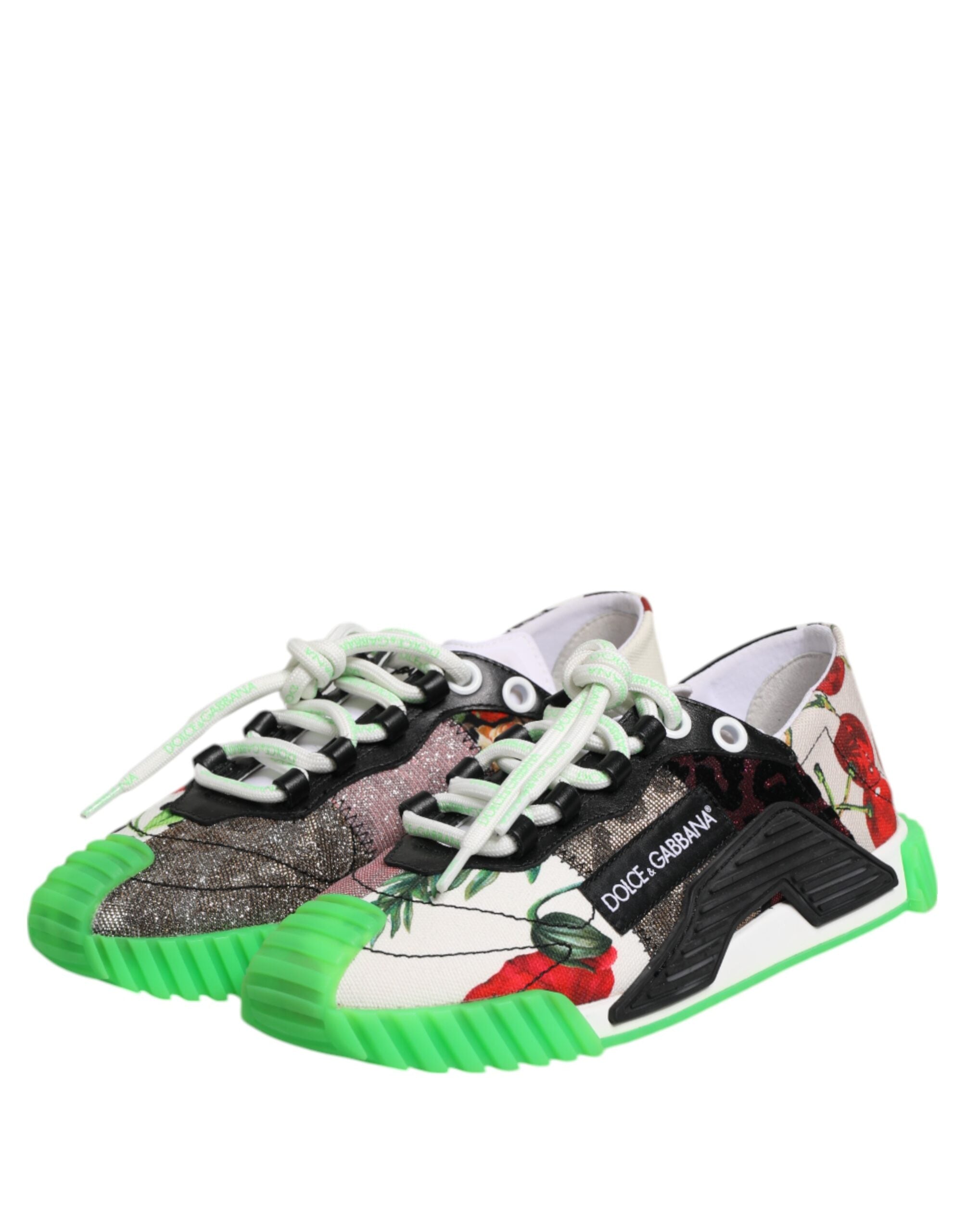 Dolce & Gabbana Multicor DG Logo Leopard Cherry Sneaker Schuhe