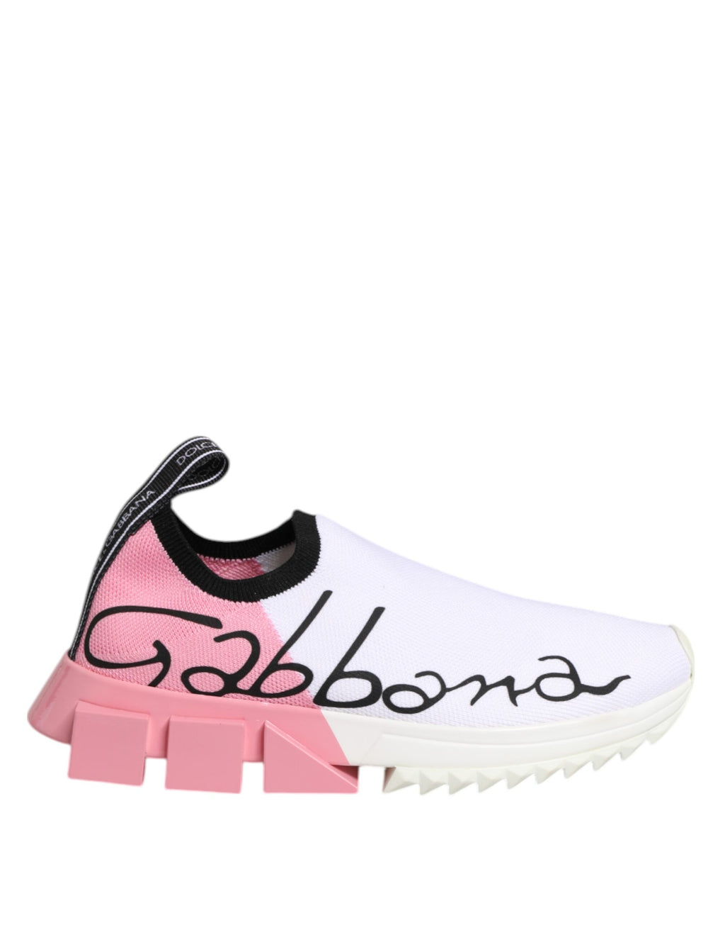Dolce & Gabbana Weiß Rosa Low Top Sorrento Turnschuhe Schuhe