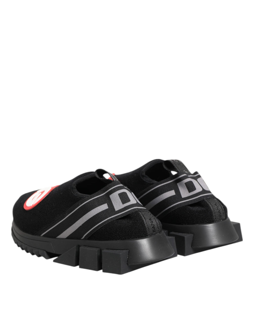 Dolce & Gabbana Schwarz Grau Slip On Sorrento Sneakers Schuhe