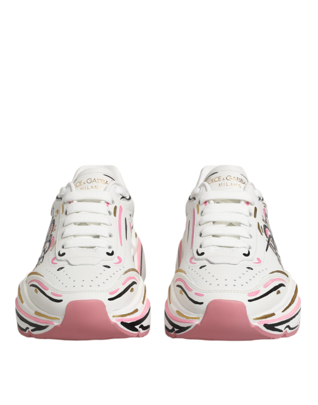 Dolce & Gabbana Multicolor Handbemalte DAYMASTER Sneaker Schuhe