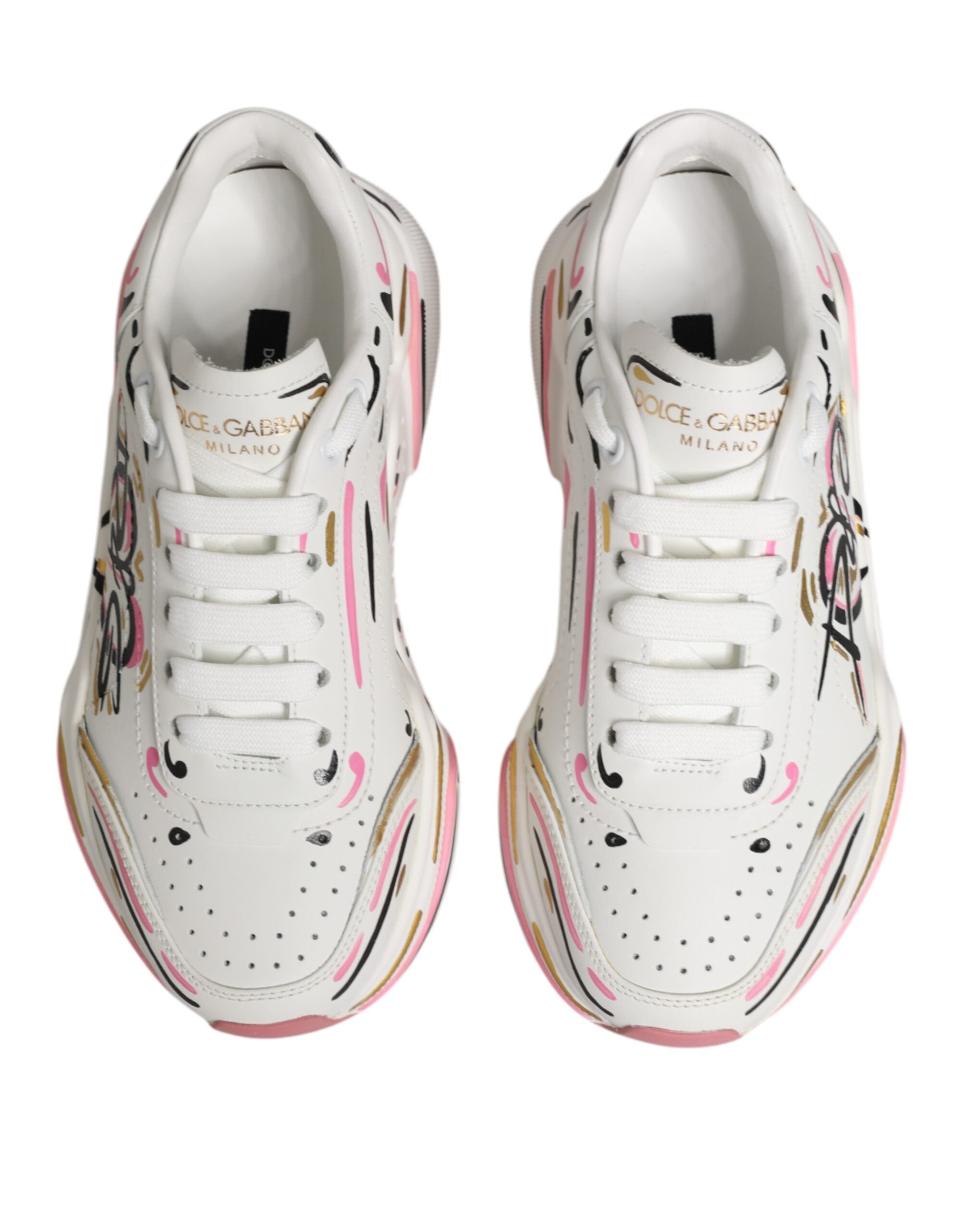 Dolce & Gabbana Multicolor Handbemalte DAYMASTER Sneaker Schuhe