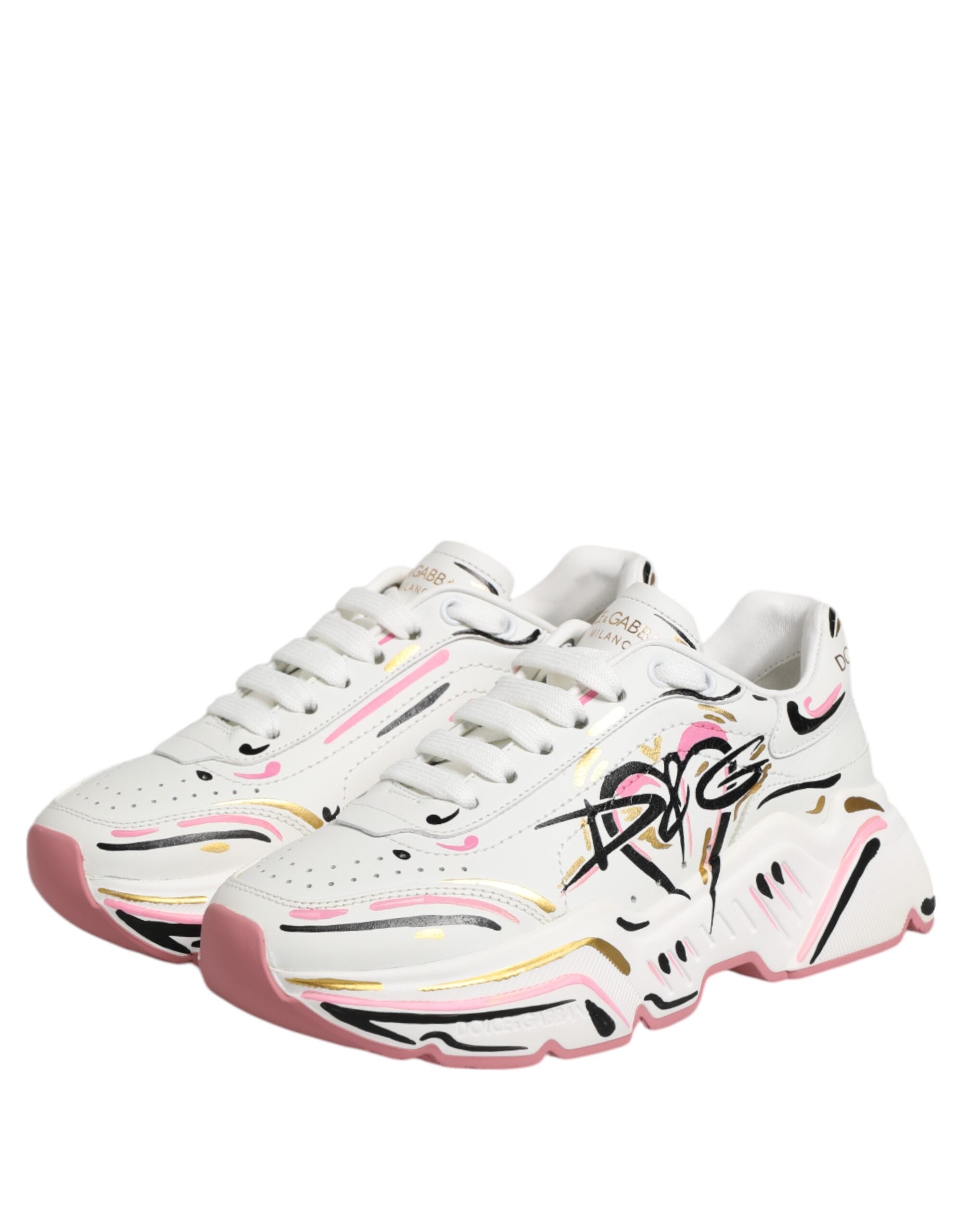 Dolce & Gabbana Multicolor Handbemalte DAYMASTER Sneaker Schuhe
