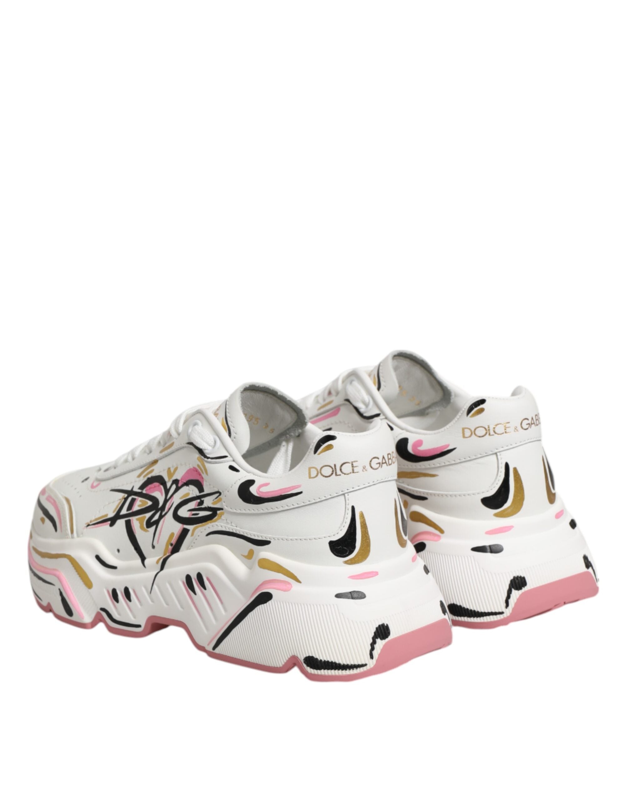 Dolce & Gabbana Multicolor Handbemalte DAYMASTER Sneaker Schuhe