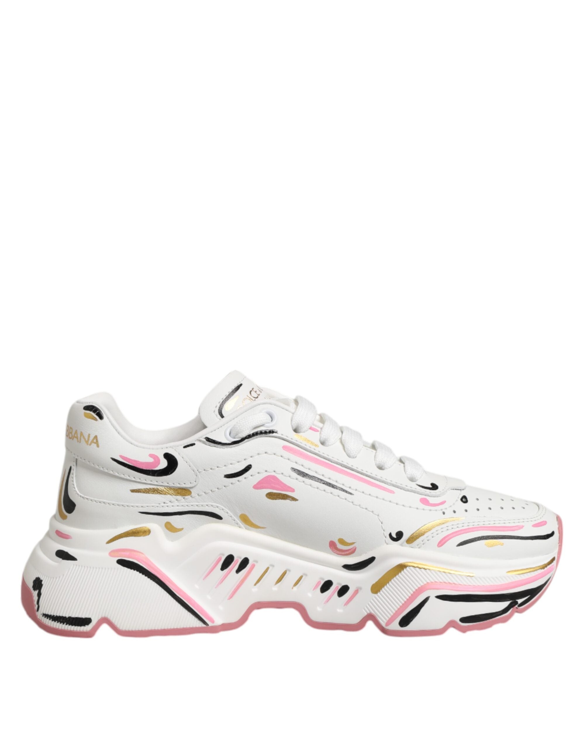 Dolce & Gabbana Mehrfarbige handbemalte DAYMASTER Sneaker Schuhe