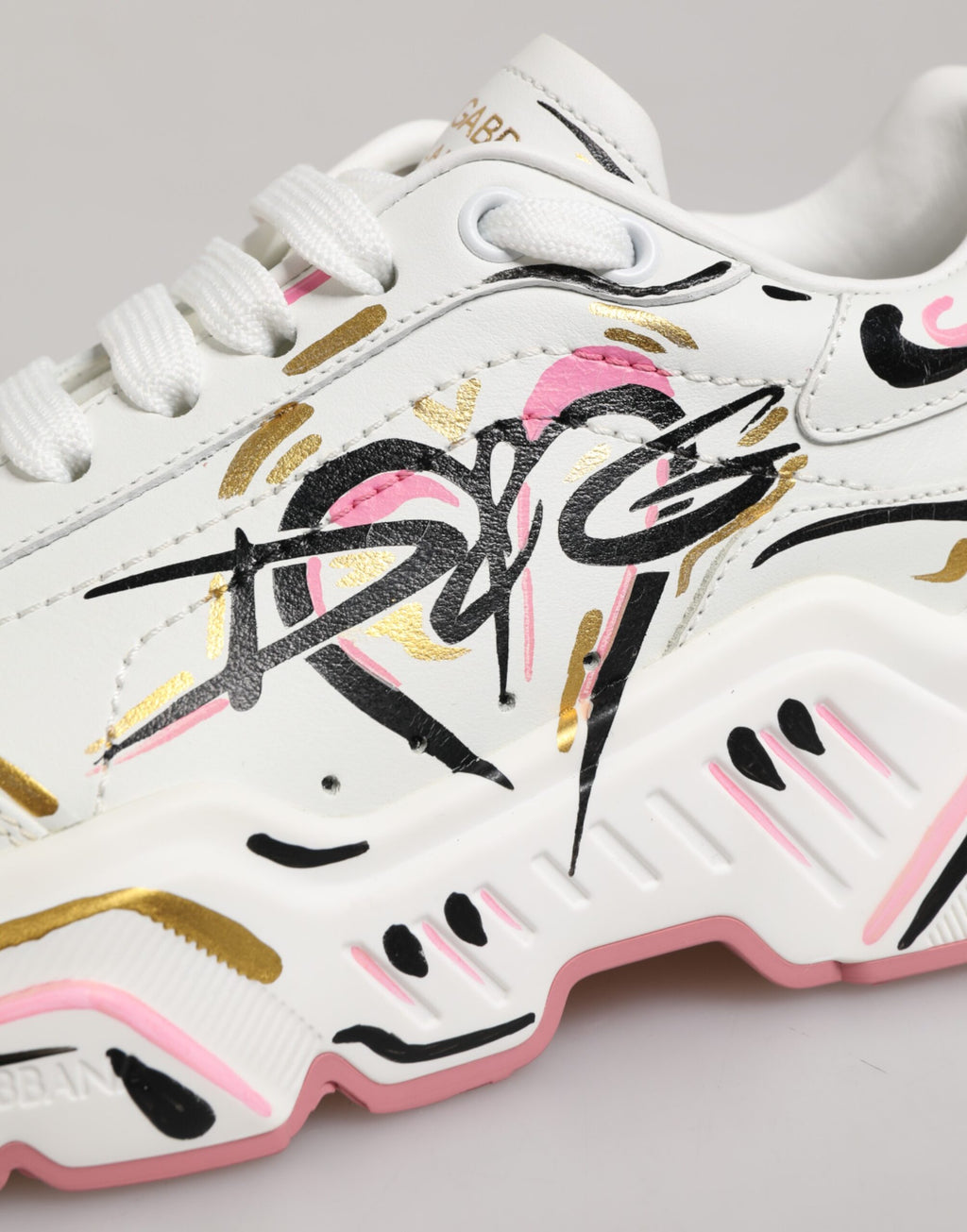 Dolce & Gabbana Mehrfarbige handbemalte DAYMASTER Sneaker Schuhe