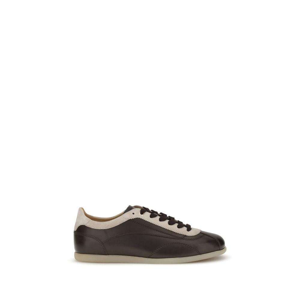 Brunello Cucinelli Sneakers aus Kalbsleder und Wildleder