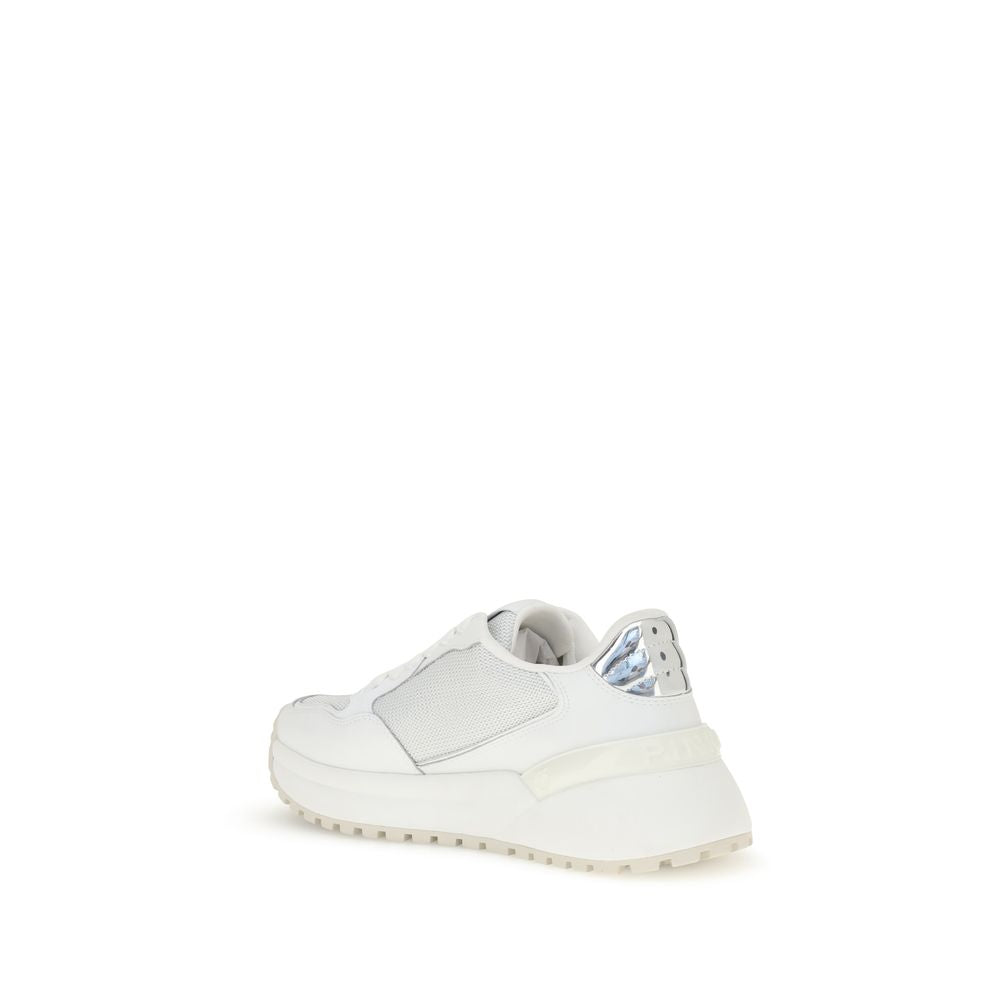 PINKO Weiße Kalbshaut Bos Taurus Chunky Sneakers