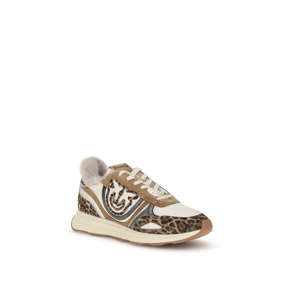 PINKO Bunte Leder-Sneaker mit klobiger Sohle