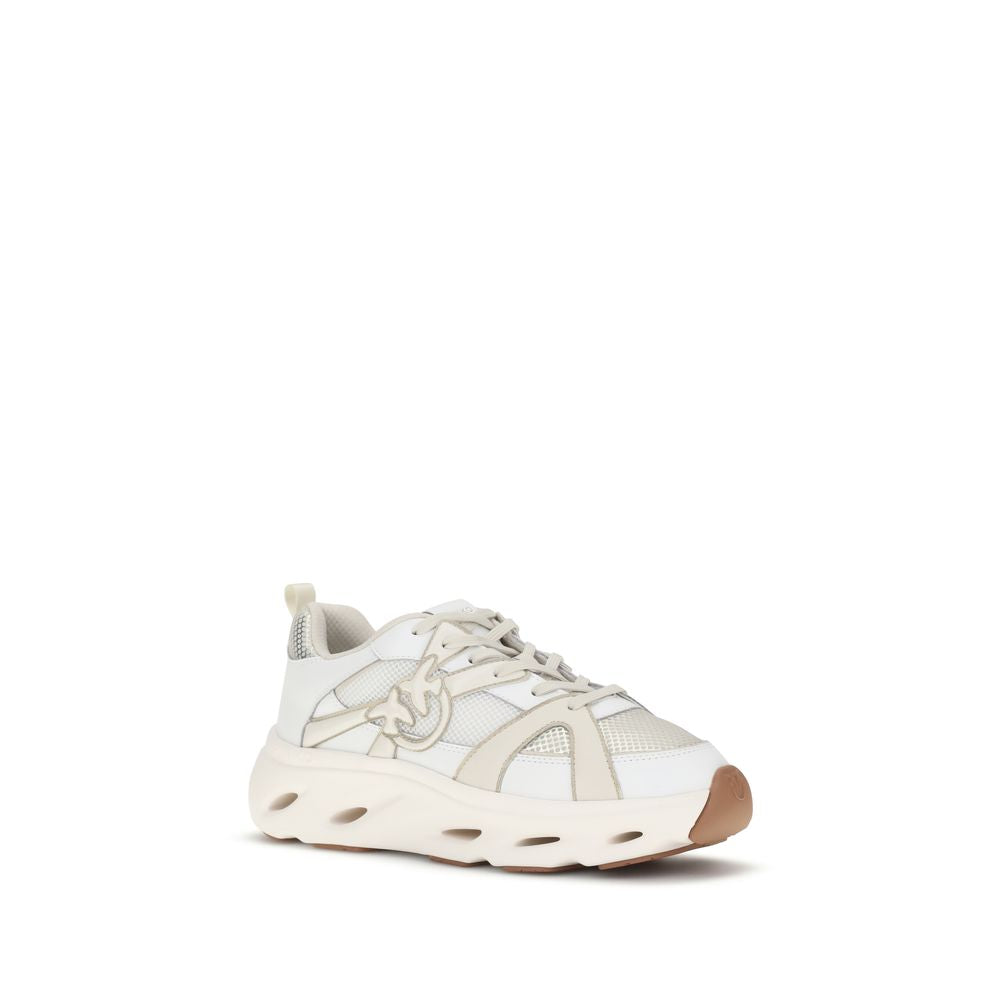 PINKO Weiße Kalbshaut Bos Taurus Chunky Sneakers