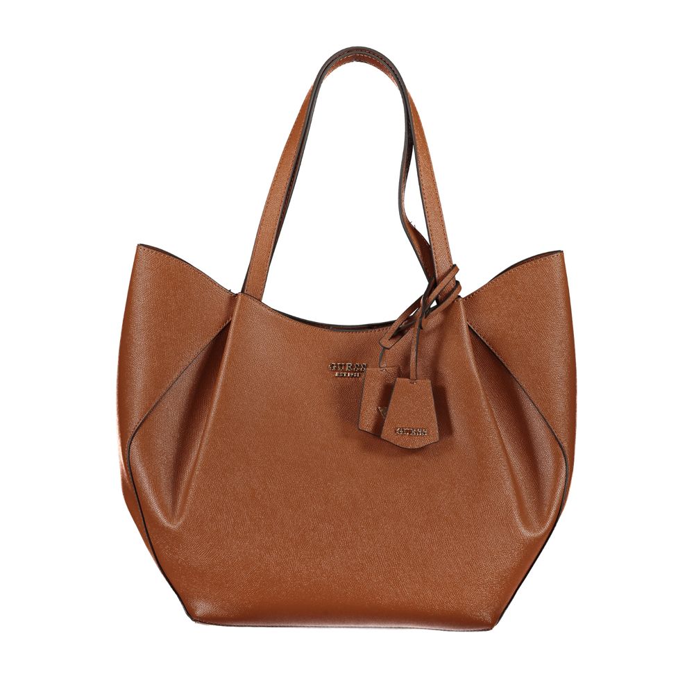 Guess Jeans Braune Polyethylen-Handtasche