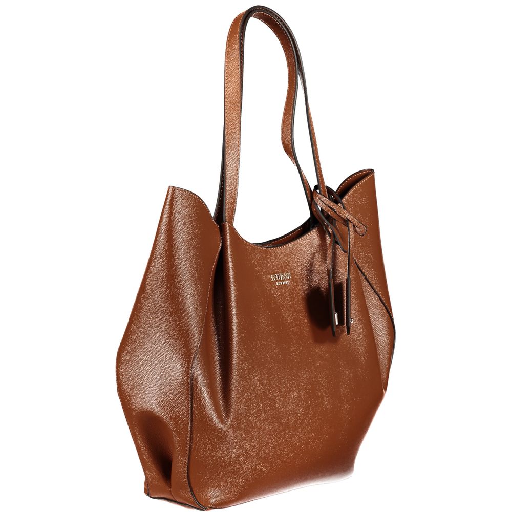 Guess Jeans Braune Polyethylen-Handtasche