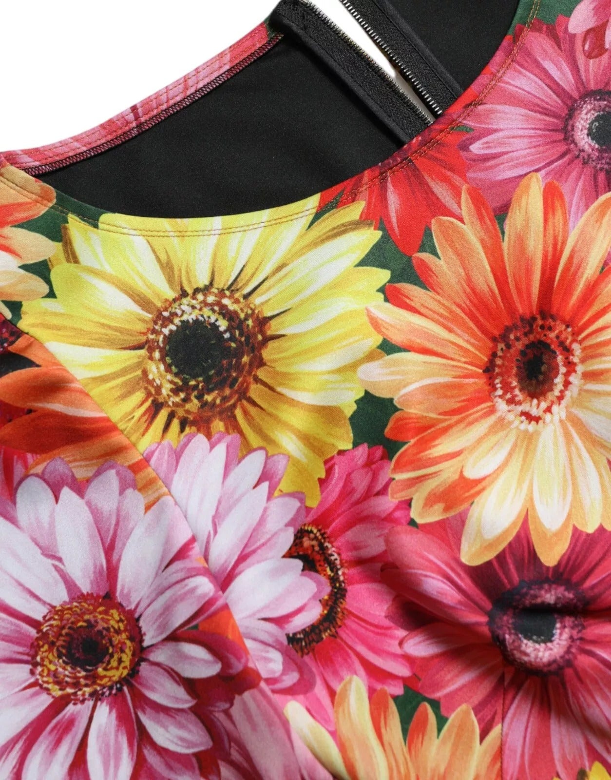 Dolce & Gabbana Mehrfarbiges Etuikleid mit Blumendruck